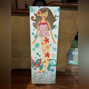 Pottery Barn Kids brunette mermaid art deco! 36 inches by 12 inches in width.